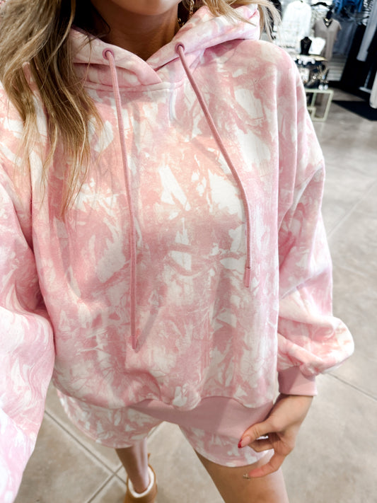 Pink Camo Hoodie Set