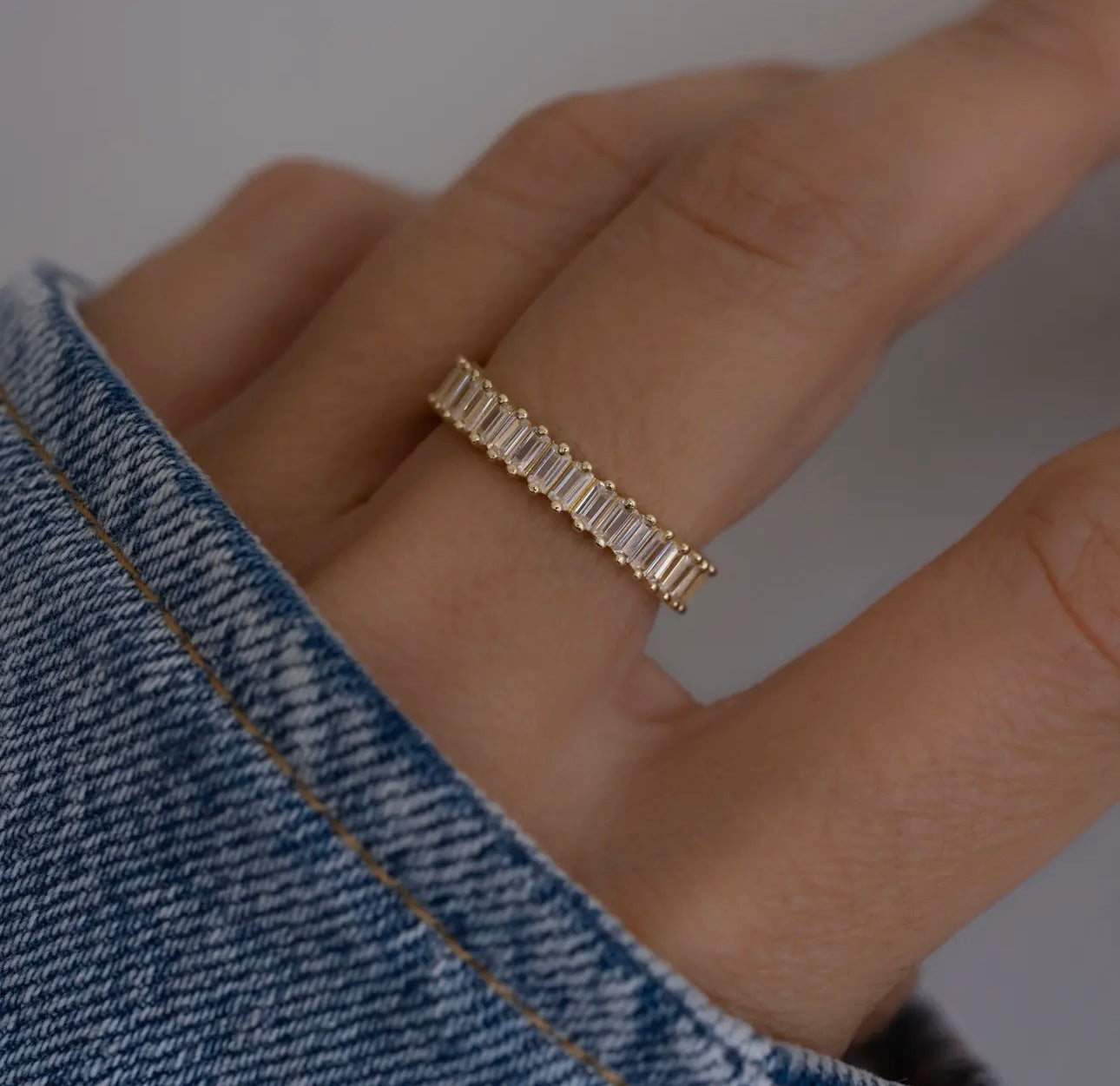 Baguette eternity ring