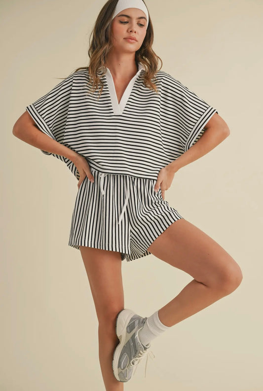 Striped Shorts Set