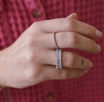 Silver Crystal Shimmer Ring