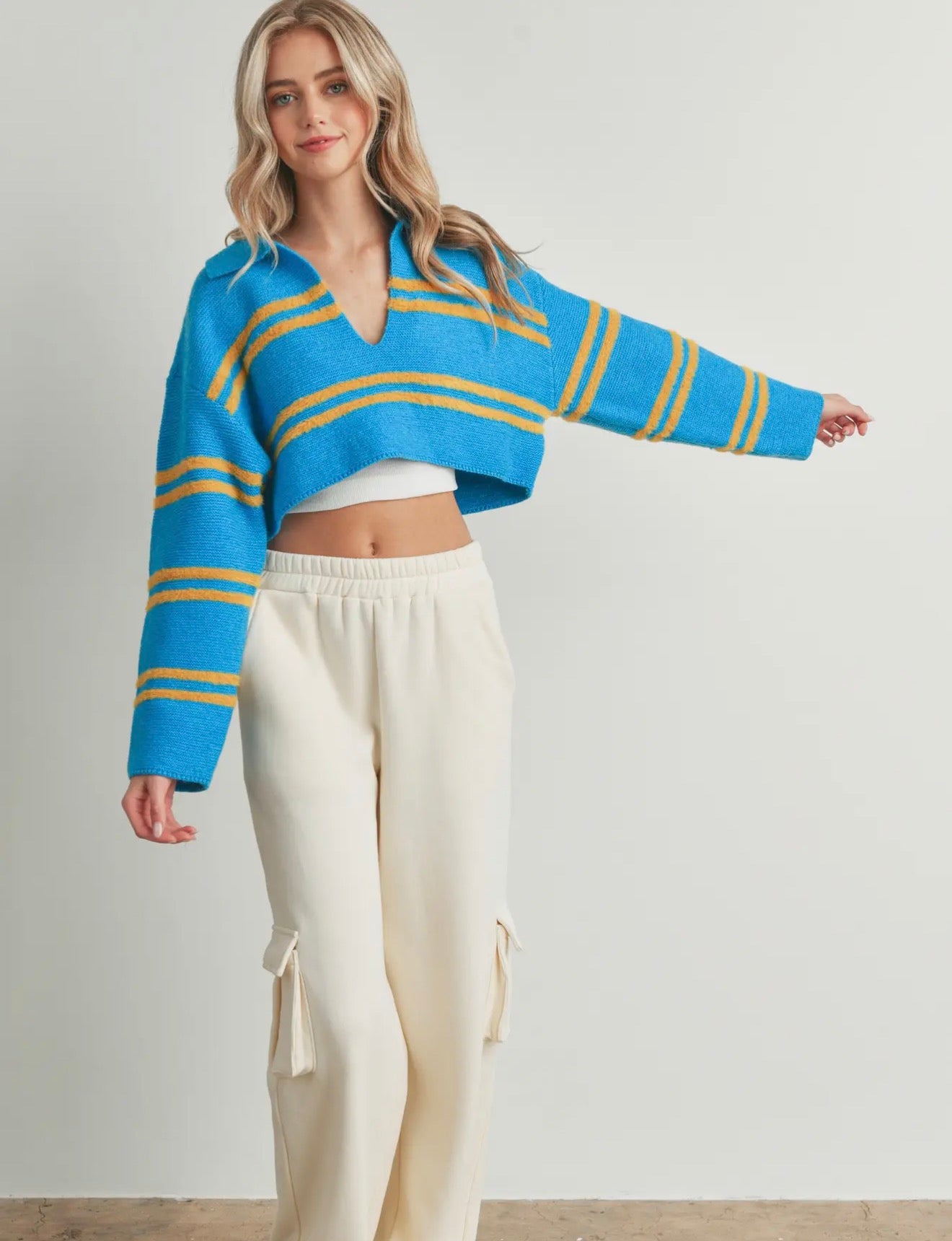 Crop sweater top