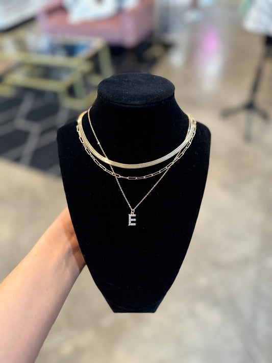 Initial necklace stack