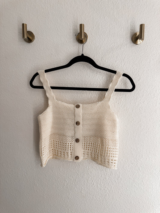 Crochet knitted tank top