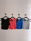Scoop neck cropped tank