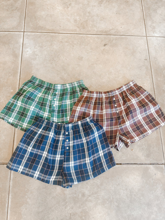 Flannel Boxer Shorts