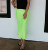 Lime Midi Skirt